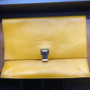 PROENZA SCHOULER yellow leather clutch